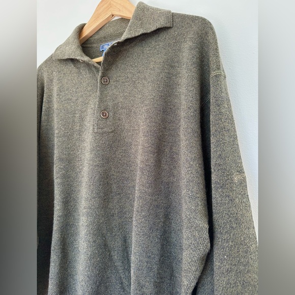 Faconnable 100% Merino Wool collared sweater L - Picture 5 of 10